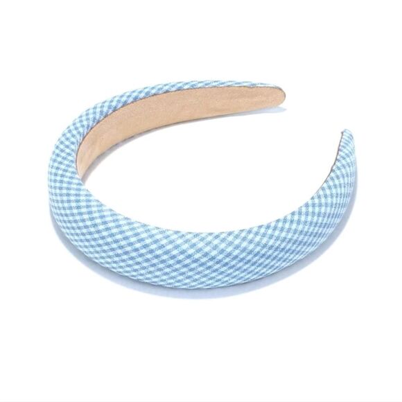 Blue Gingham Headband - Picture 1 of 5